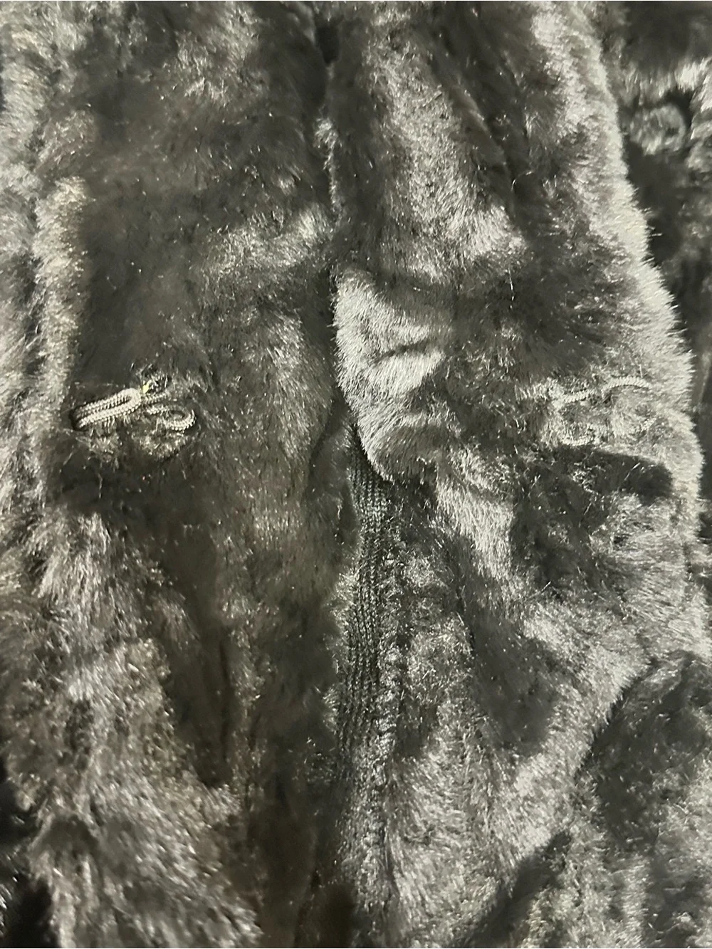 Outdoor Edition Parkhurst Black Faux Fur Hook Front Vest Boho Glam Medium